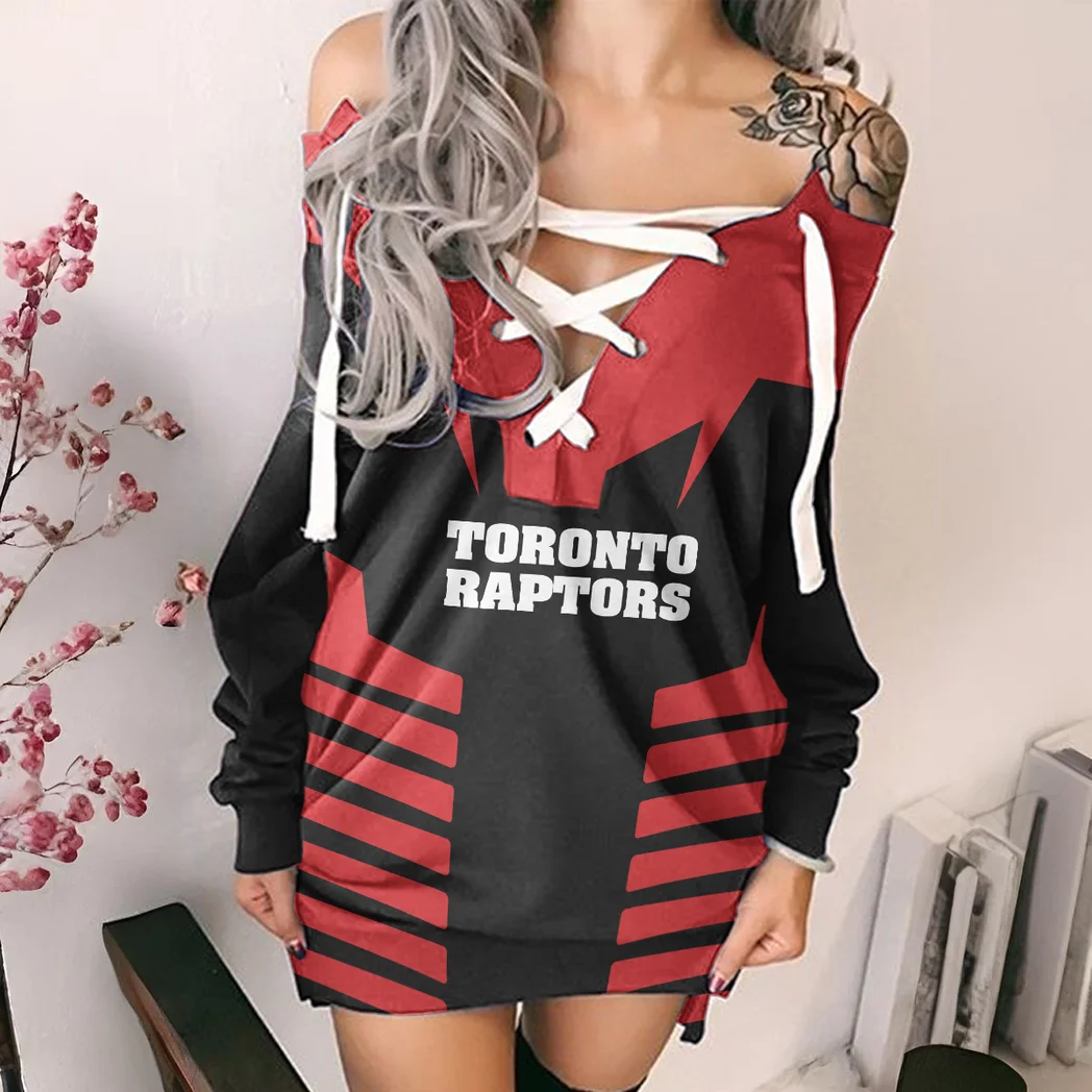 Streetwear Hoop Lifestyle Lace-Up Sweatshirt For Women, Sport Spirit Lace-Up Top HVN1272