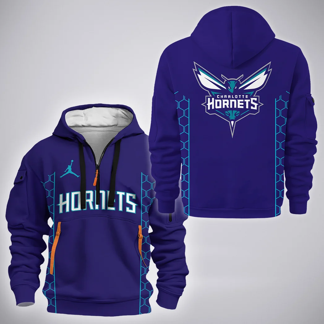 Streetwear Sport Fans Hoodie Half Zip 3D, Active Spirit Hoodie HVN1277