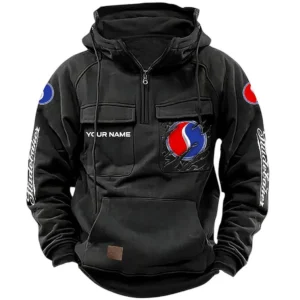 Compact SUV Tactical Quarter Zip Hoodie, Exclusive Logo Hoodie For Car Enthusiasts CAR164 - Black