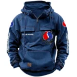 Adventure Utility Vehicle Tactical Quarter Zip Hoodie, Exclusive Logo Hoodie For Car Enthusiasts CAR164 - Dark Blue