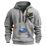 Hoodie Half Zipper Exclusive Logo Gift For Trail-Ready Auto Enthusiasts CAR113 - Gray