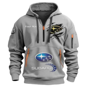 Hoodie Half Zipper Exclusive Logo Gift For Trail-Ready Auto Enthusiasts CAR113 - Gray