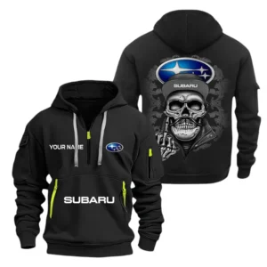 Hoodie Half Zipper Exclusive Logo Gift For Vintage Ride Enthusiasts CAR166 - Black
