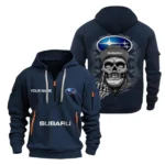 Hoodie Half Zipper Exclusive Logo Gift For Performance Sedan Enthusiasts CAR166 - Navy