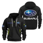 All-Wheel Drive Car Hoodie Half Zipper, Exclusive Logo Hoodie For All-Wheel Drive Car Enthusiasts CAR200 - Black