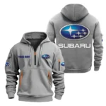 Hoodie Half Zipper Exclusive Logo Gift For Touring Sedan Enthusiasts CAR200 - Gray