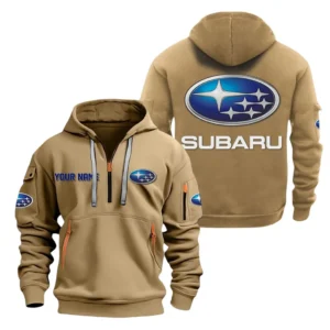 Outdoor Lifestyle Vehicle Hoodie Half Zipper, All Over Print Hoodie Gift For Outdoor Lifestyle Vehicle Enthusiasts CAR200 - Khaki