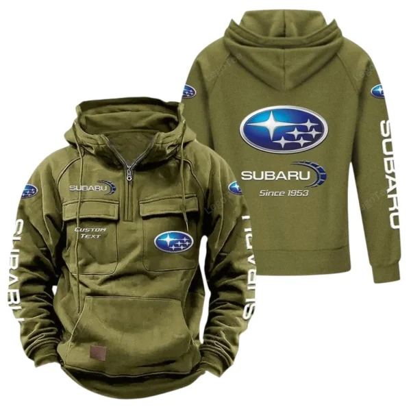 Touring Sedan Tactical Quarter Zip Hoodie, Exclusive Logo Hoodie For Car Enthusiasts CAR960 - Army Green