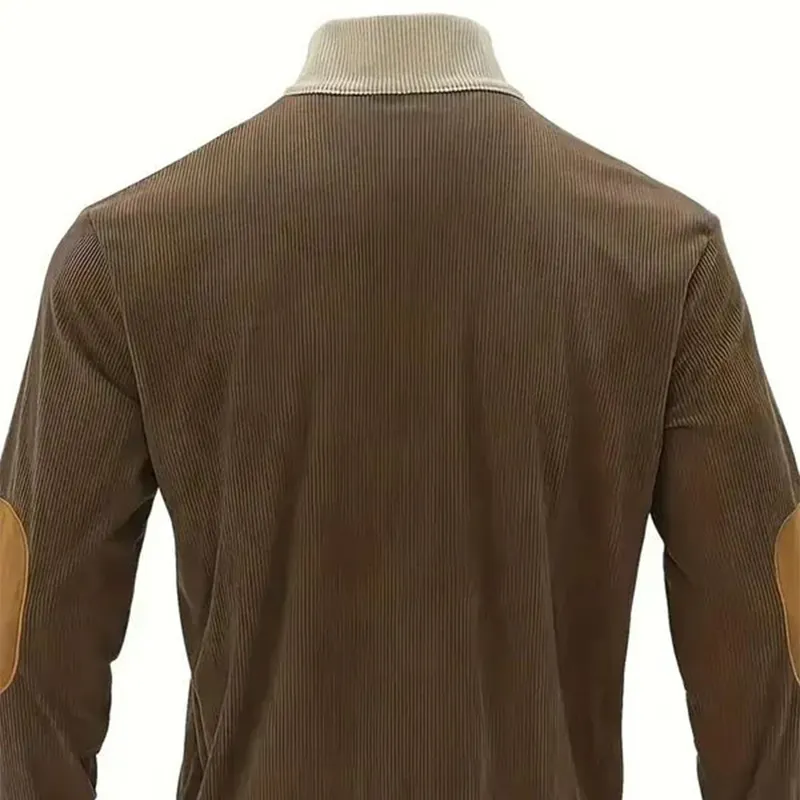 Supercar Men's Stand Up Collar Base Shirt, Exclusive Logo Hoodie For Car Lovers CAR402 - Brown - Image 2