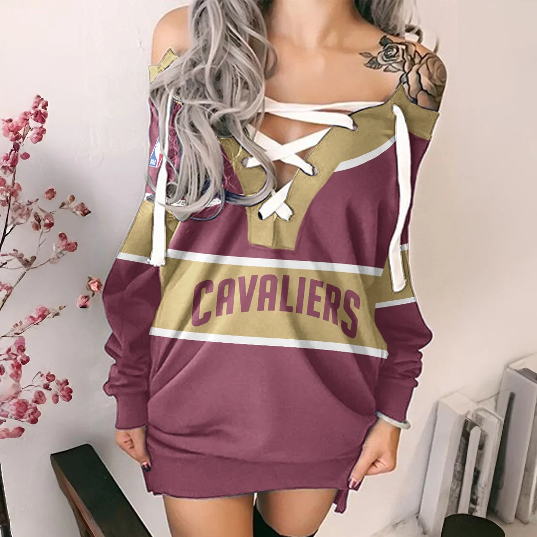 Supporter Spirit Squad Lace-Up Sweatshirt For Women, Modern Lace-Up Jumper HVN1275