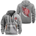 Hoodie Half Zipper Exclusive Logo Gift For Utility Vehicle Enthusiasts CAR170 - Gray