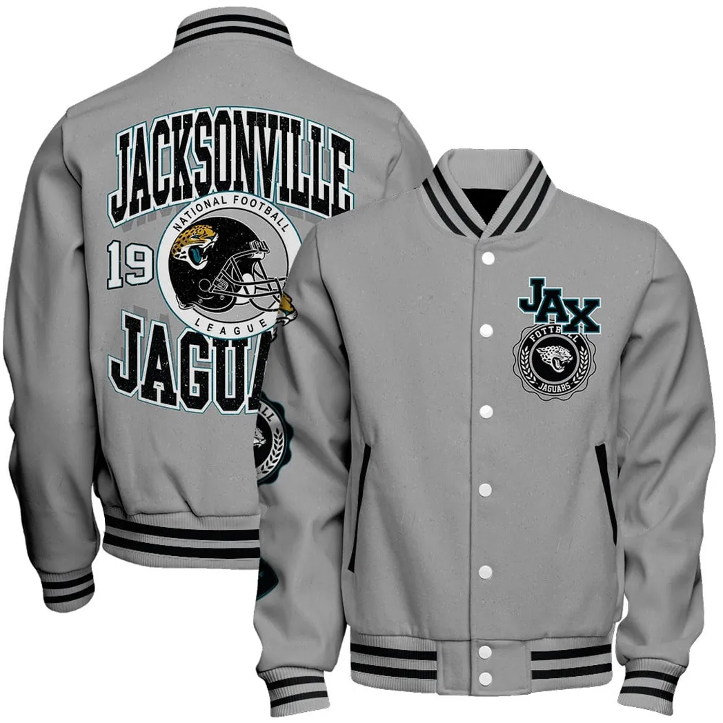 Teal Claws Baseball Jacket, Custom Fan Varsity Outerwear NFL550