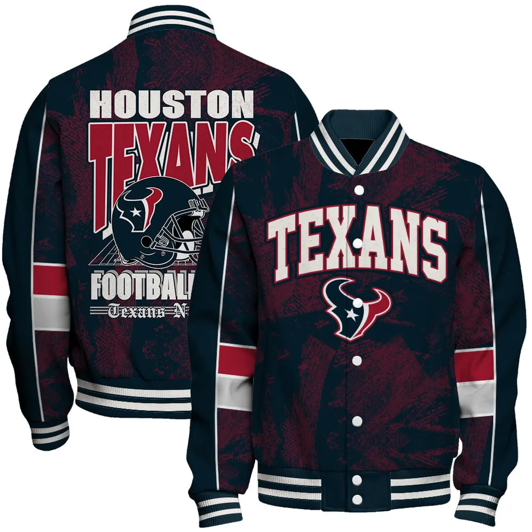 Texan Crew Baseball Jacket, Custom Fan Varsity Outerwear NFL550