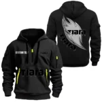 Hoodie Half Zipper Exclusive Logo Gift For Saltwater Fishing Boat Enthusiasts CAR170 - Black