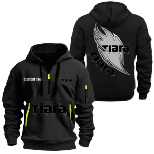 Hoodie Half Zipper Exclusive Logo Gift For Saltwater Fishing Boat Enthusiasts CAR170 - Black