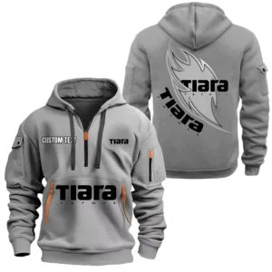 Hoodie Half Zipper Exclusive Logo Gift For Bay Boat Enthusiasts CAR170 - Gray