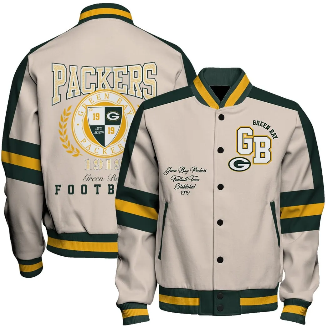 Titletown Fans Baseball Jacket, Bold Varsity Game Jacket NFL550