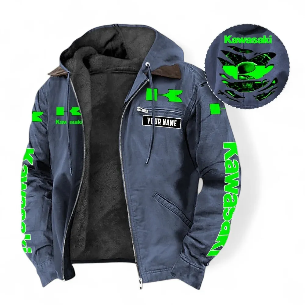 Touring Capable Bike Hooded And Flannel Hoodie, Sporty Urban Hoodie Style For Car Lovers CAR391 - Navy Blue