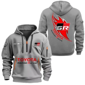 Hoodie Half Zipper Exclusive Logo Gift For Adventure Pickup Truck Enthusiasts CAR170 - Gray