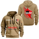 Hoodie Half Zipper Exclusive Logo Gift For Utility Pickup Truck Enthusiasts CAR170 - Khaki
