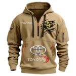 Hoodie Half Zipper Exclusive Logo Gift For Long-Life Vehicle Enthusiasts CAR113 - Khaki