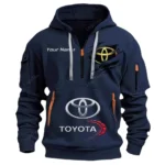 Hoodie Half Zipper Exclusive Logo Gift For Pickup Truck Enthusiasts CAR113 - Navy