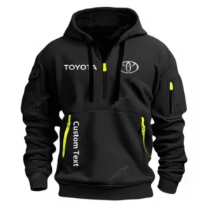 Hoodie Half Zipper Exclusive Logo Gift For Mid-Size Pickup Truck Enthusiasts CAR112 - Black