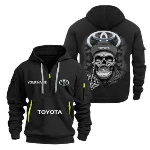 Hoodie Half Zipper Exclusive Logo Gift For Adventure Pickup Truck Enthusiasts CAR166 - Black