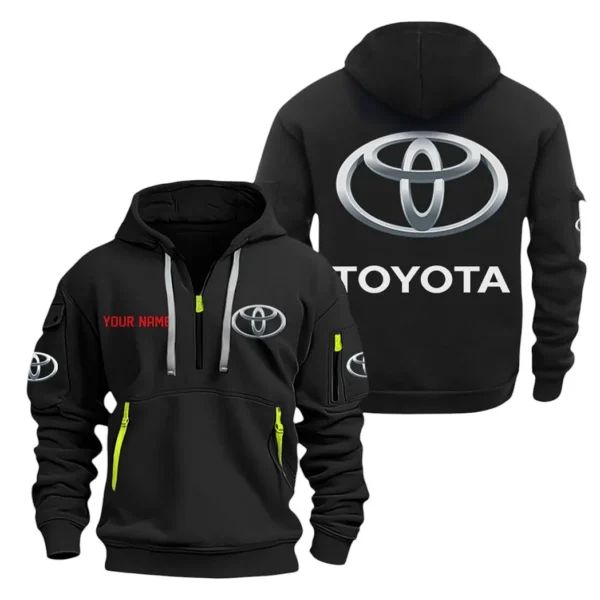 Street Racer Car Hoodie Half Zipper, Exclusive Logo Hoodie For Street Racer Car Enthusiasts CAR200 - Black