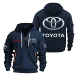 Global Auto Hoodie Half Zipper, All Over Print Hoodie Gift For Global Auto Enthusiasts CAR200 - Navy