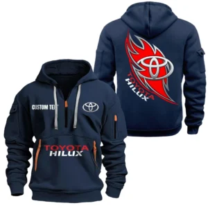 Hoodie Half Zipper Exclusive Logo Gift For Pickup Truck Enthusiasts CAR170 - Navy