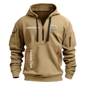 Hoodie Half Zipper Exclusive Logo Gift For Expedition SUV Enthusiasts CAR112 - Khaki