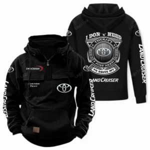Adventure SUV Tactical Quarter Zip Hoodie, Exclusive Logo Hoodie For Car Enthusiasts CAR106 - Black