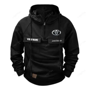 Adventure SUV Tactical Quarter Zip Hoodie, Exclusive Logo Hoodie For Car Enthusiasts CAR109 - Black
