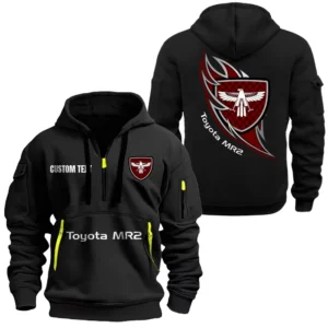 Hoodie Half Zipper Exclusive Logo Gift For Street Racer Car Enthusiasts CAR170 - Black