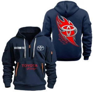 Adventure Pickup Truck Hoodie Half Zipper, Exclusive Logo Hoodie For Adventure Pickup Truck Enthusiasts CAR170 - Navy