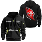 Street Racer Car Hoodie Half Zipper, Exclusive Logo Hoodie For Street Racer Car Enthusiasts CAR170 - Black