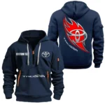 Mid-Size Pickup Truck Hoodie Half Zipper, Exclusive Logo Hoodie For Mid-Size Pickup Truck Enthusiasts CAR170 - Navy