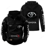 Battery-Powered Car Tactical Quarter Zip Hoodie, Exclusive Logo Hoodie For Car Enthusiasts CAR122 - Black