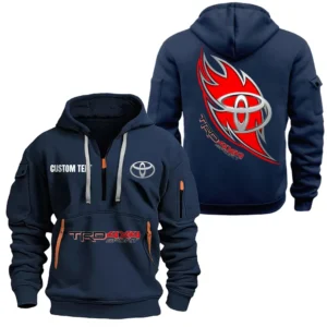 Hoodie Half Zipper Exclusive Logo Gift For Global Auto Enthusiasts CAR170 - Navy