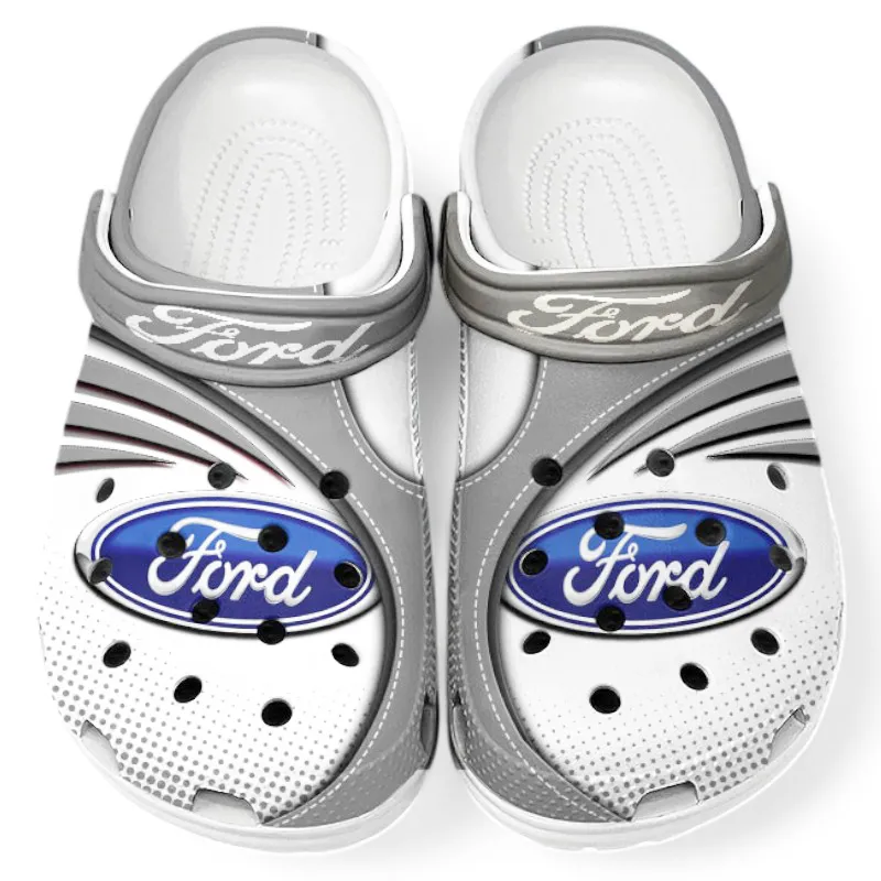 Trendy American Car Themed Clog, Full Print Lightweight Footwear for Fans of Automotive Style CAR181 - Gray