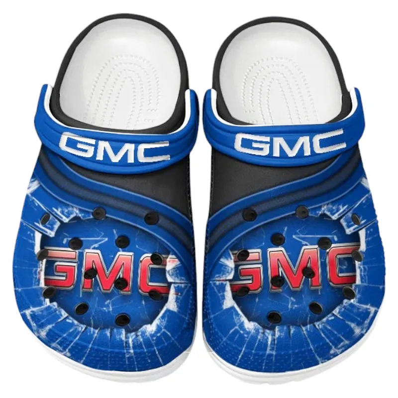 Trendy Commercial Vehicle Themed Clog, Full Print Lightweight Footwear for Fans of Automotive Style CAR188 - Blue
