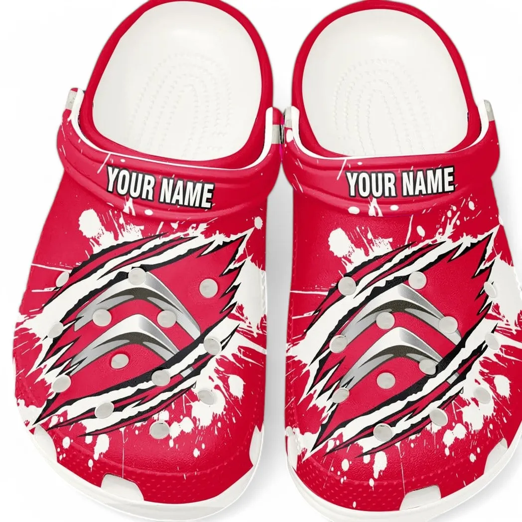 Trendy Compact Hatchback Themed Clog, Full Print Lightweight Footwear for Fans of Automotive Style CAR560 - White