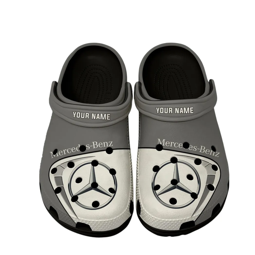 Trendy Executive Sedan Themed Clog, Full Print Lightweight Footwear for Fans of Automotive Style CAR168 - Black