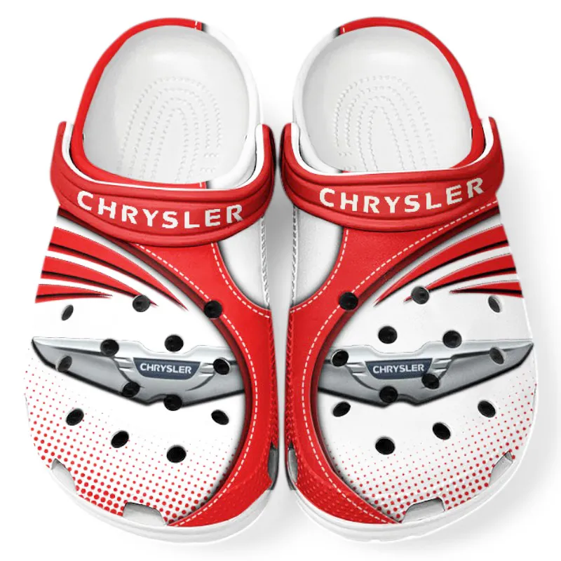 Trendy Full-Size Car Themed Clog, Full Print Lightweight Footwear for Fans of Automotive Style CAR181 - Red