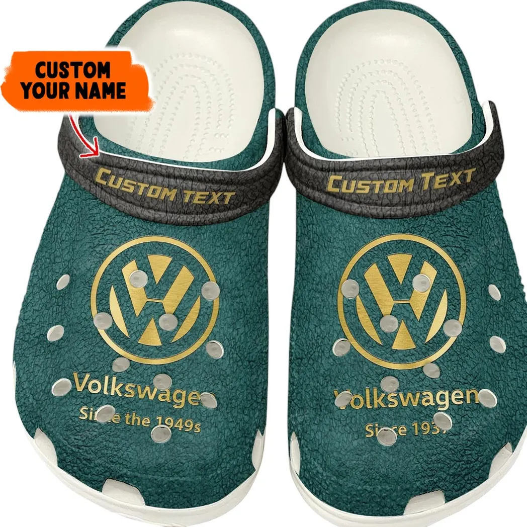 Trendy German Car Themed Clog, Full Print Lightweight Footwear for Fans of Automotive Style CAR141 - Cyan
