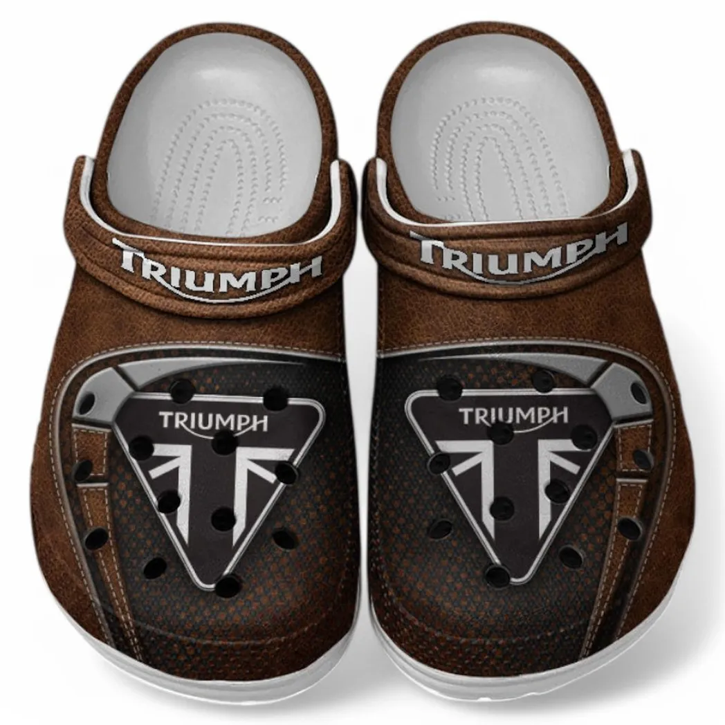 Trendy Iconic Road Warrior Themed Clog, Full Print Lightweight Footwear for Fans of Automotive Style CAR183 - Brown