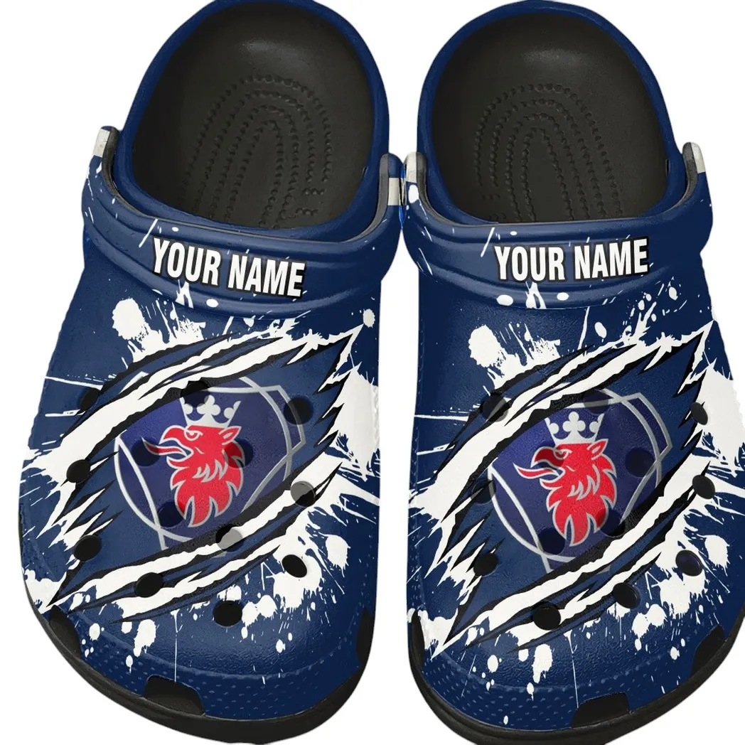 Trendy Industrial Vehicle Themed Clog, Full Print Lightweight Footwear for Fans of Automotive Style CAR153 - Black