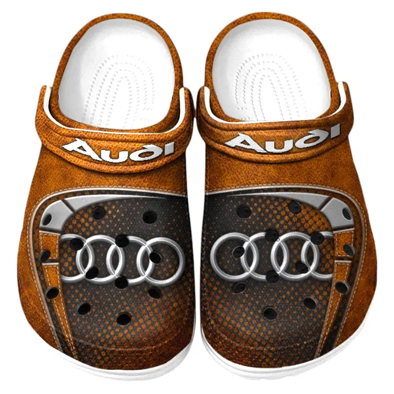 Trendy Innovative Road Car Themed Clog, Full Print Lightweight Footwear for Fans of Automotive Style CAR177 - Orange
