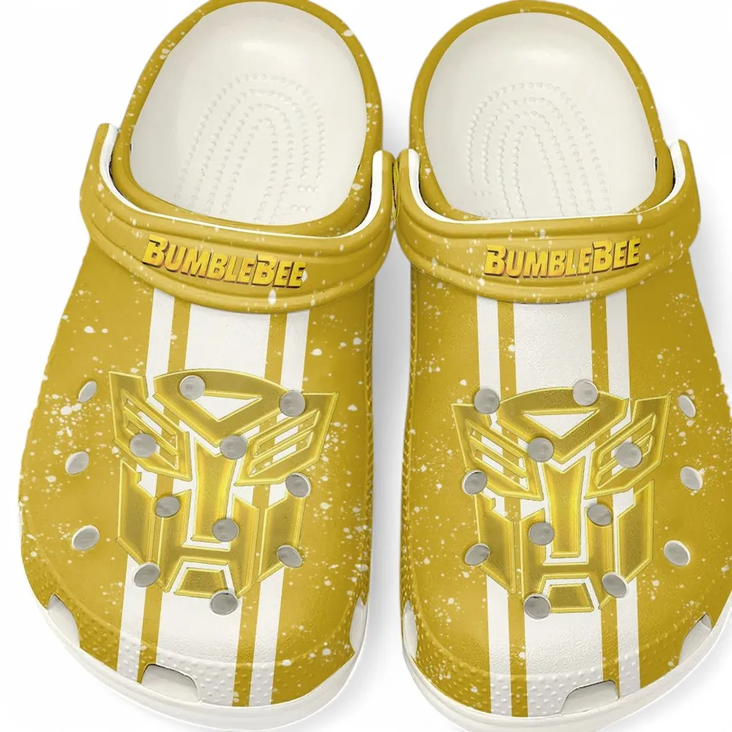 Trendy Muscle Car Themed Clog, Full Print Lightweight Footwear for Fans of Automotive Style CAR620 - White